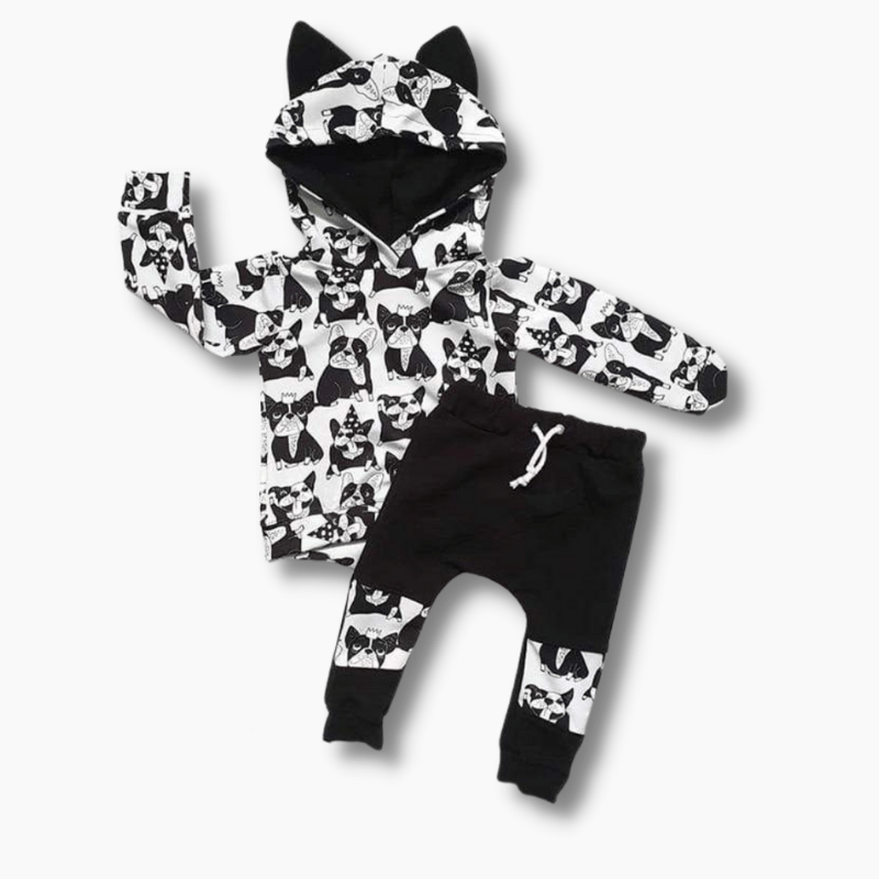 Bulldog Print Boys Tracksuit