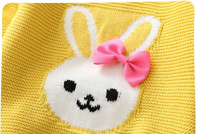 Girl's Clothing Bunny Embroidery Sweater