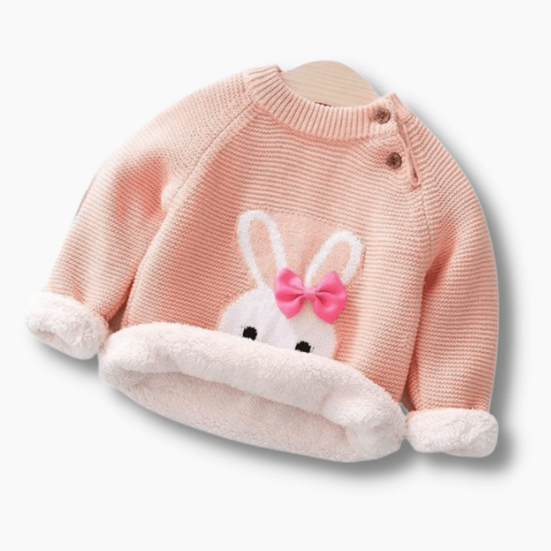 Girl&#39;s Clothing Bunny Embroidery Sweater