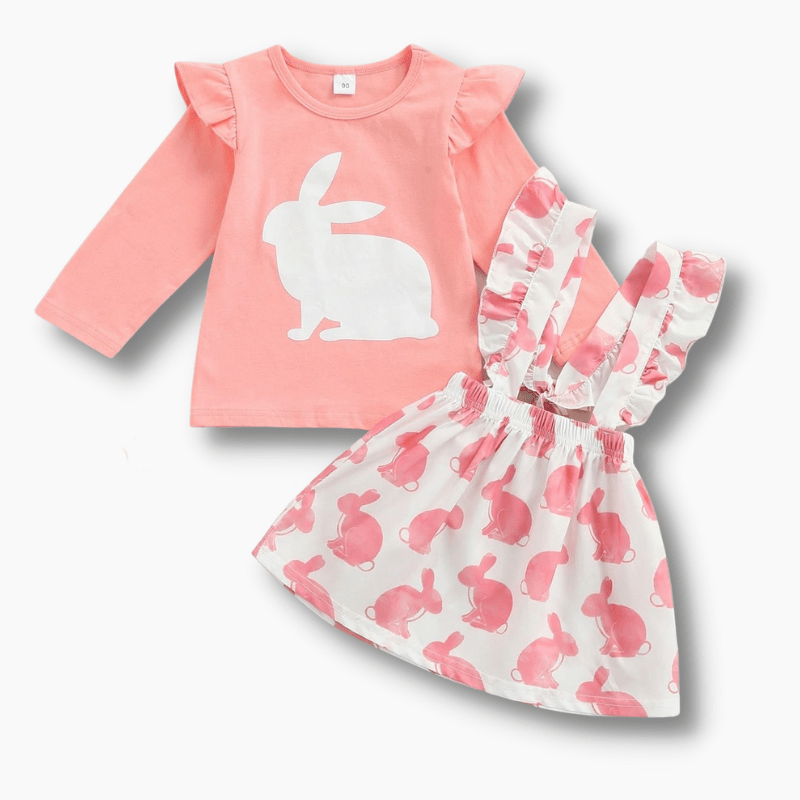 Baby &amp; Toddler Bunny Tops and Suspender Skirt Baby Outfit