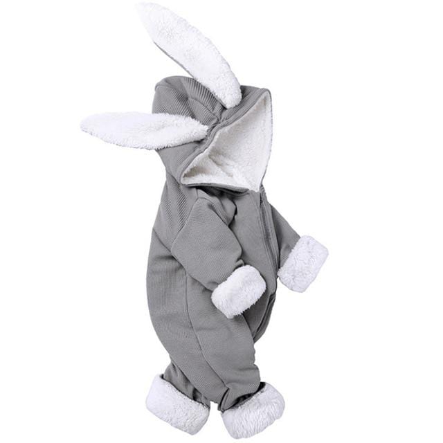 Gray / 9 to 12 Months Winter Baby Romper