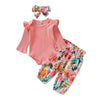 Girl&#39;s Clothing C / 6M Butterfly Sleeve Romper Floral Pant Outfit