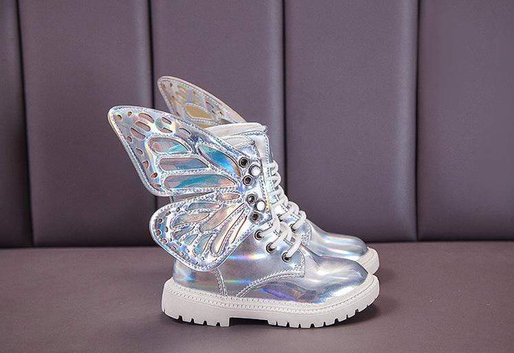 Shoes Silver / 28 (Insole 17.4CM) Butterfly Winged Boots(Gone From The Suppplier)