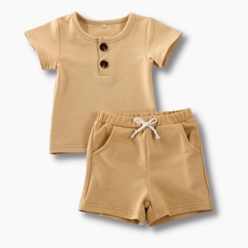Boy's Clothing Button Up Shorts Outfit
