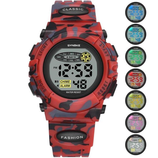 Red Camo Kid Watch