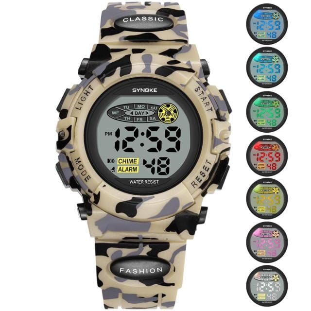 khaki Camo Kid Watch