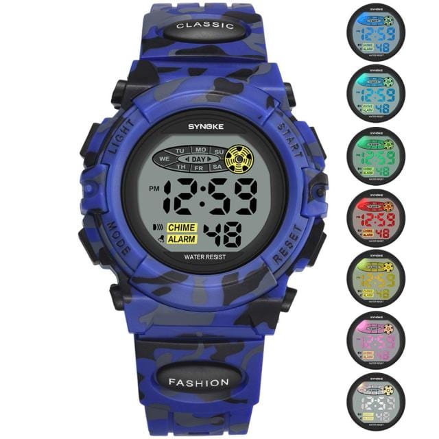 dark blue Camo Kid Watch