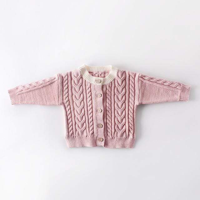 Girl's Clothing light pink / 12-18M Candy Color Knitted Sweater