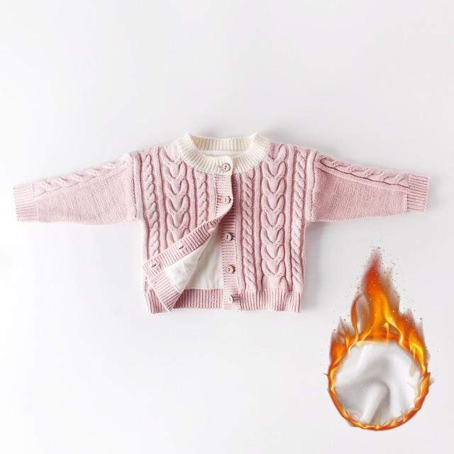 Girl's Clothing velvet light pink / 3-6M Candy Color Knitted Sweater