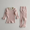 pink / 4T candy color soft base home suit toddler girl clothes