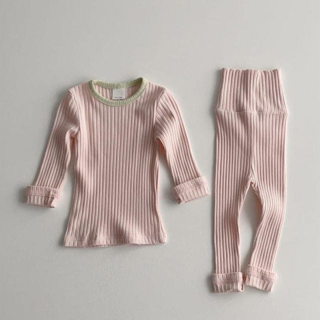 pink / 4T candy color soft base home suit toddler girl clothes