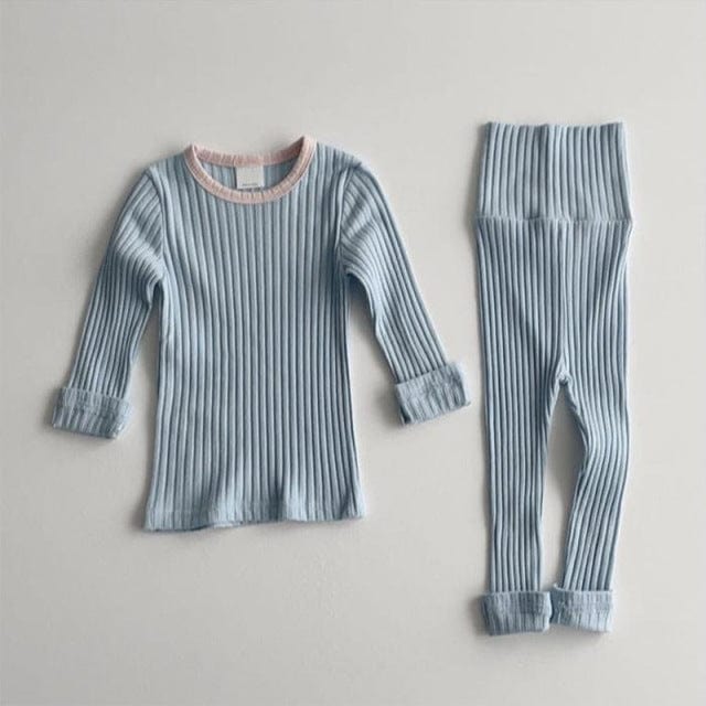 blue / 4T candy color soft base home suit toddler girl clothes