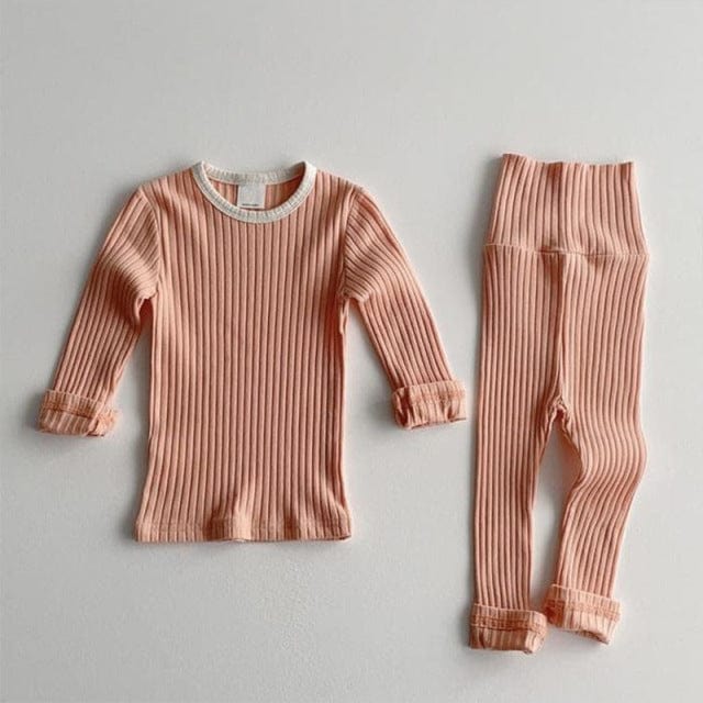 orange / 2T candy color soft base home suit toddler girl clothes