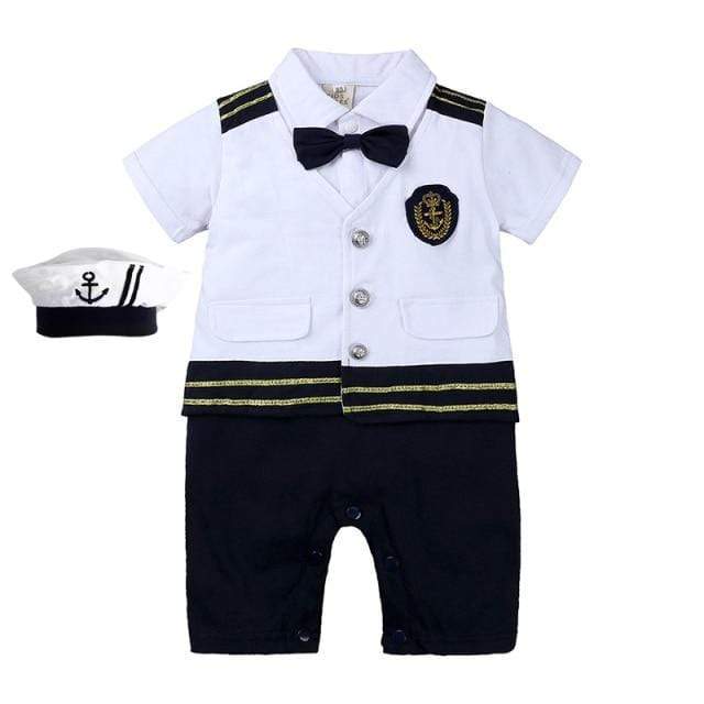 Boy's Clothing White Set / 3M Captain Pilot Costume