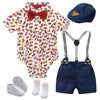 with hat shoes / 6M / China Car print baby Boy OUtfit