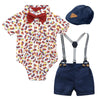 with hat / 6M / China Car print baby Boy OUtfit