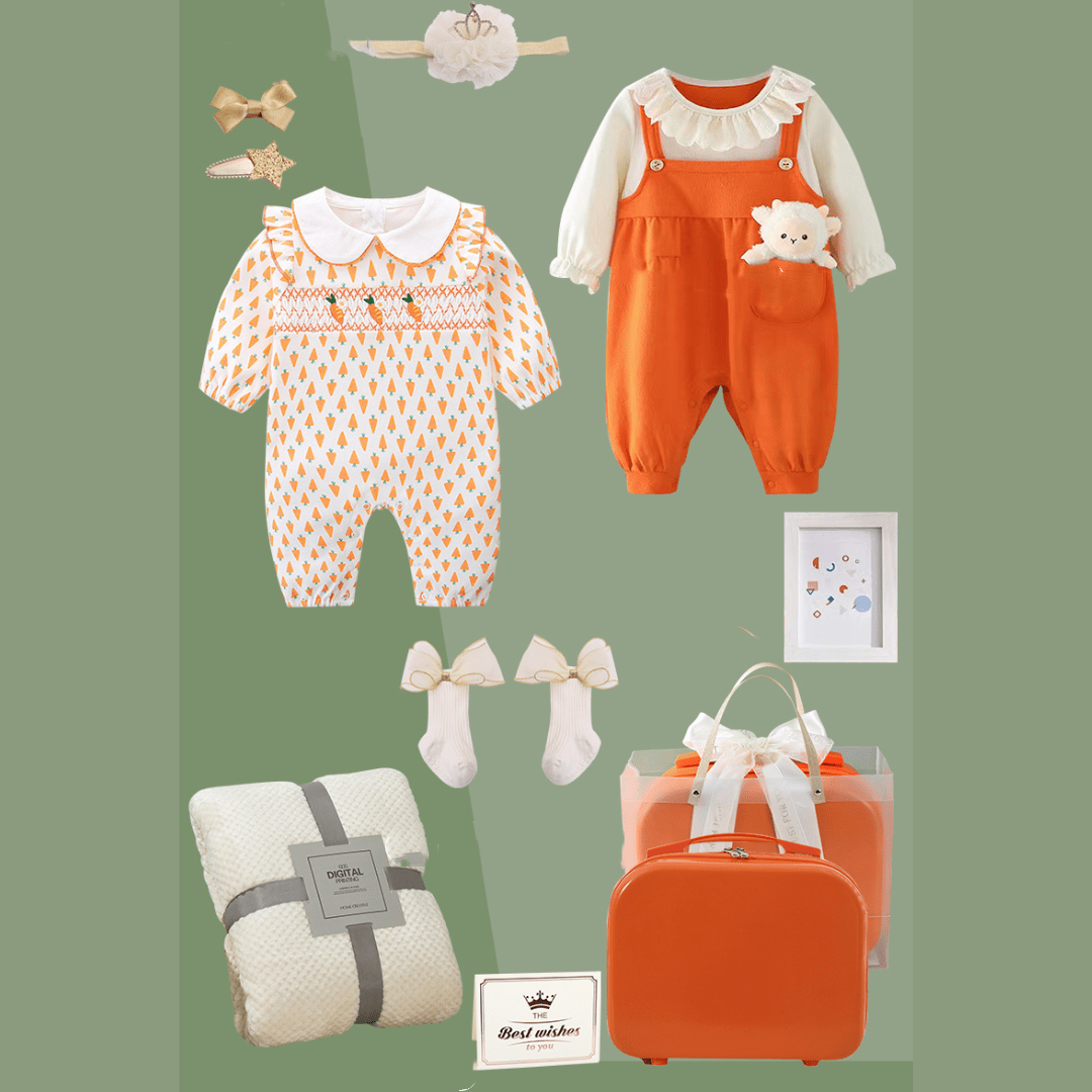 1-3M / A Carrot Print Baby Gift Set