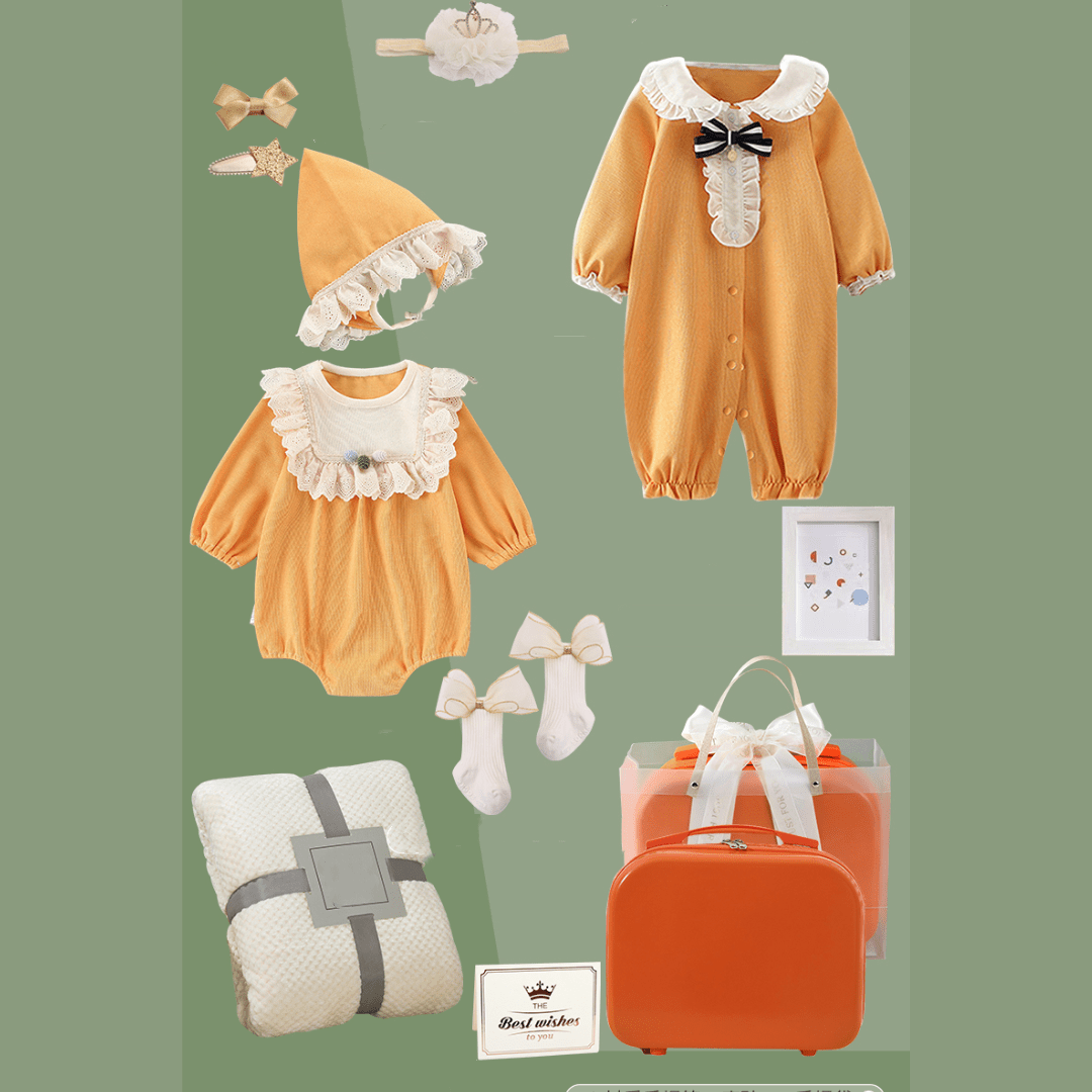 Carrot Print Baby Gift Set