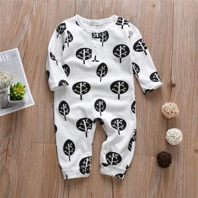 unisex Transparent / 12M Cartoon Baby Print Romper