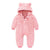 Pink / 70 3M-6M Cartoon Bear Rompers