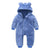 Blue / 70 3M-6M Cartoon Bear Rompers