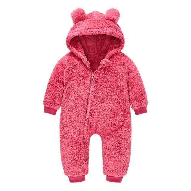 Red / 100 3T Cartoon Bear Rompers