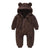 Dark Coffee / 100 3T Cartoon Bear Rompers