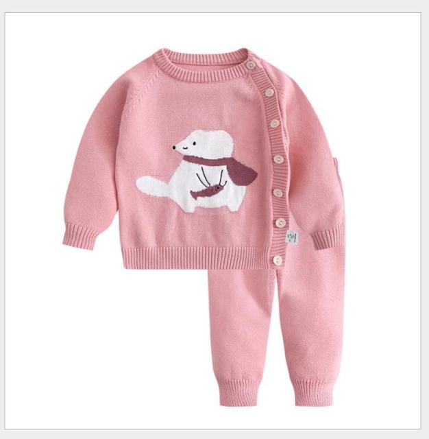 Girl's Clothing Pink / 6M Cartoon Bear Sweater Set