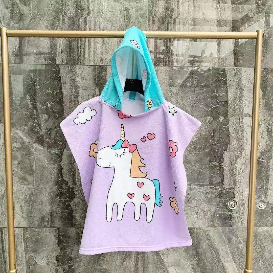 I / 60CM 120CM Cartoon Child Kid Hooded Cloak