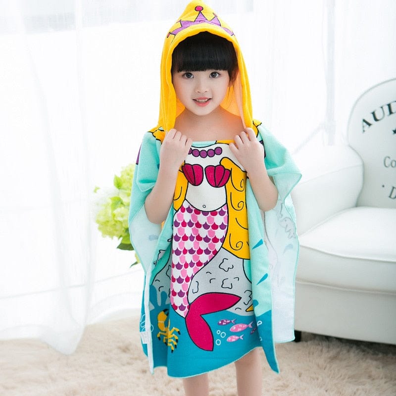 G / 60CM 120CM Cartoon Child Kid Hooded Cloak