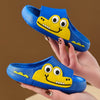 Blue / 24-25(insole 15cm) Cartoon Crocodile Children Slippers