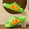 Green / 24-25(insole 15cm) Cartoon Crocodile Children Slippers