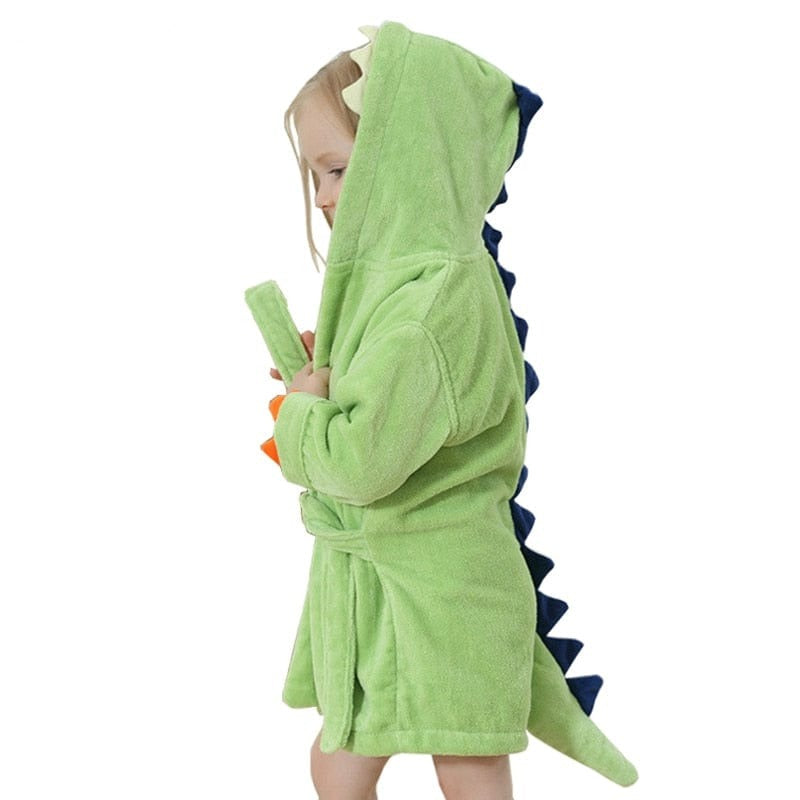 Cartoon Dinosaur Children Bathrobes