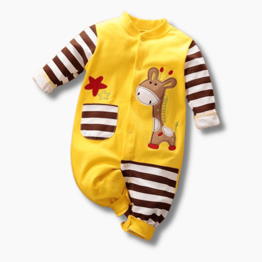 Boy's Clothing Cartoon Giraffe Print Baby Jumpsuit
