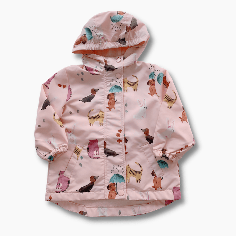 Girl's Clothing Cartoon Hooded Windbreaker Jacket