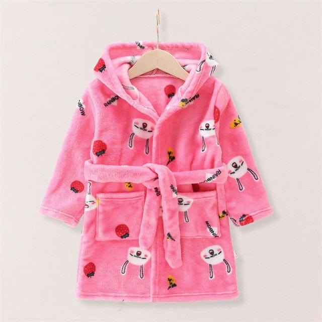 P Rabbit Robe / 4T 100cm-110cm Cartoon Kid Bathrobe