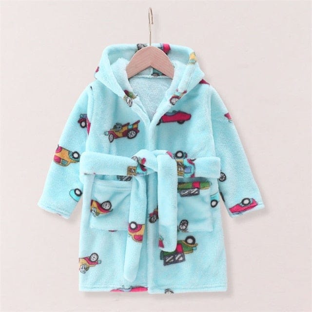 Car Robe / 5T 110cm-120cm Cartoon Kid Bathrobe