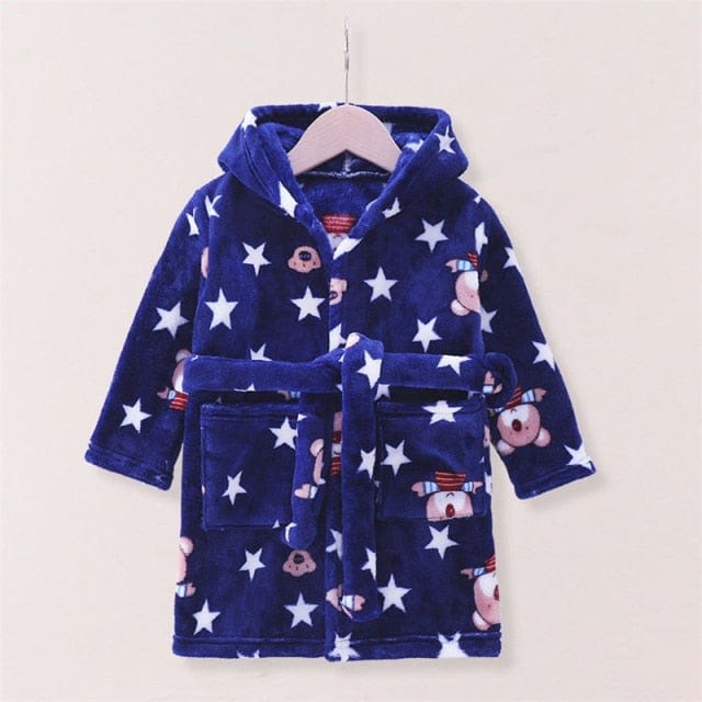 Stars Robe / 4T 100cm-110cm Cartoon Kid Bathrobe