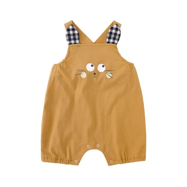 Girl's Clothing Yellow / 6-9 Months Cartoon Pattern Romper