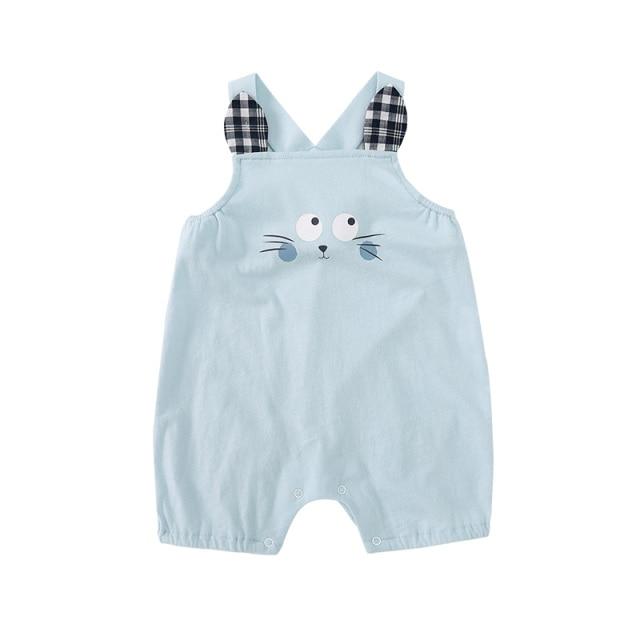 Girl's Clothing Blue / 6-9 Months Cartoon Pattern Romper