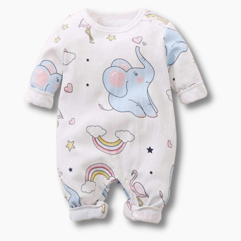 Cartoon Print Baby Romper