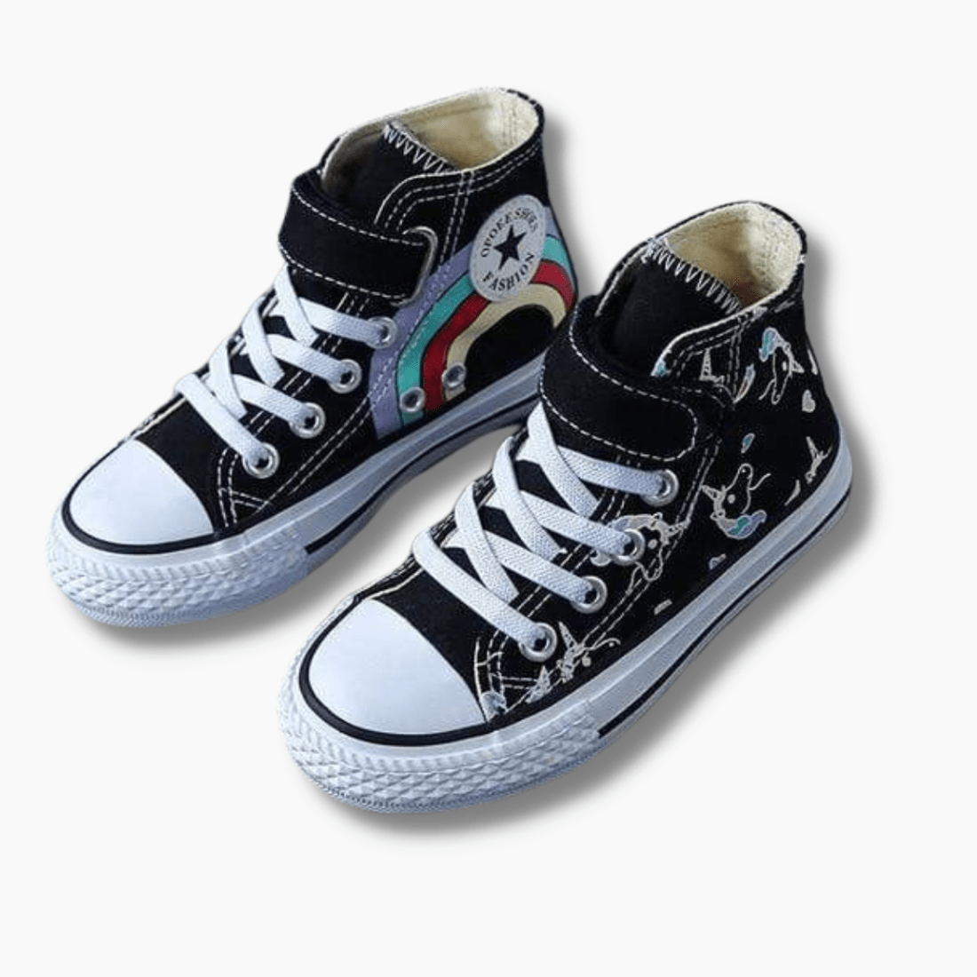 Shoes Cartoon Rainbow Velcro Sneakers