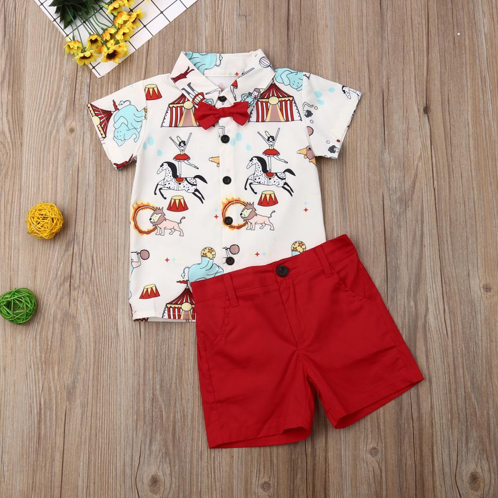 Boy's Clothing Cartoon Short Sleeve Outfits