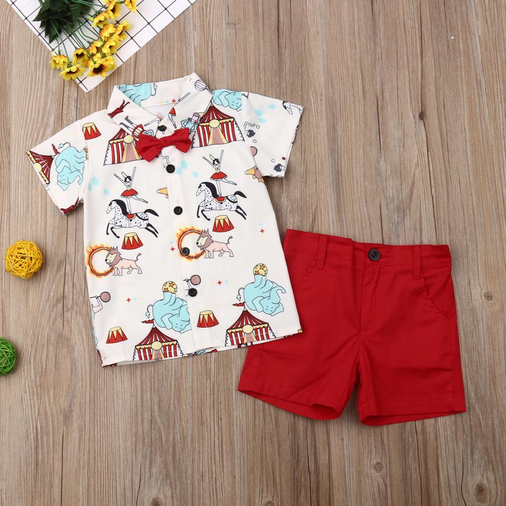 Boy's Clothing Cartoon Short Sleeve Outfits