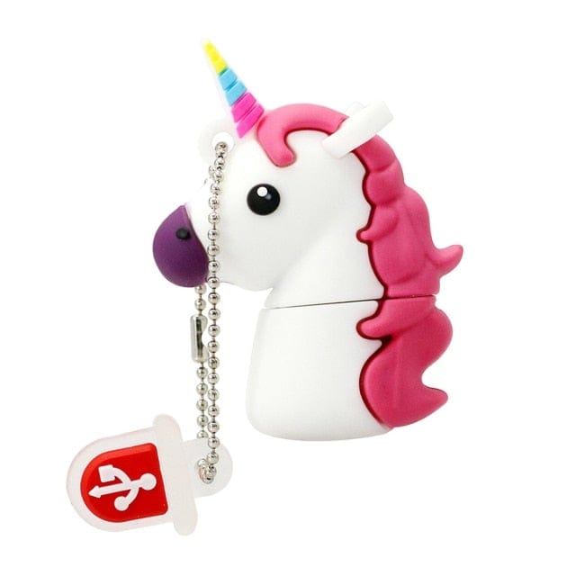 64GB / White Pink Cartoon USB Flash Drive