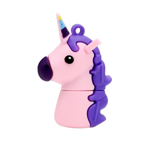 128GB / Pink Purple Cartoon USB Flash Drive