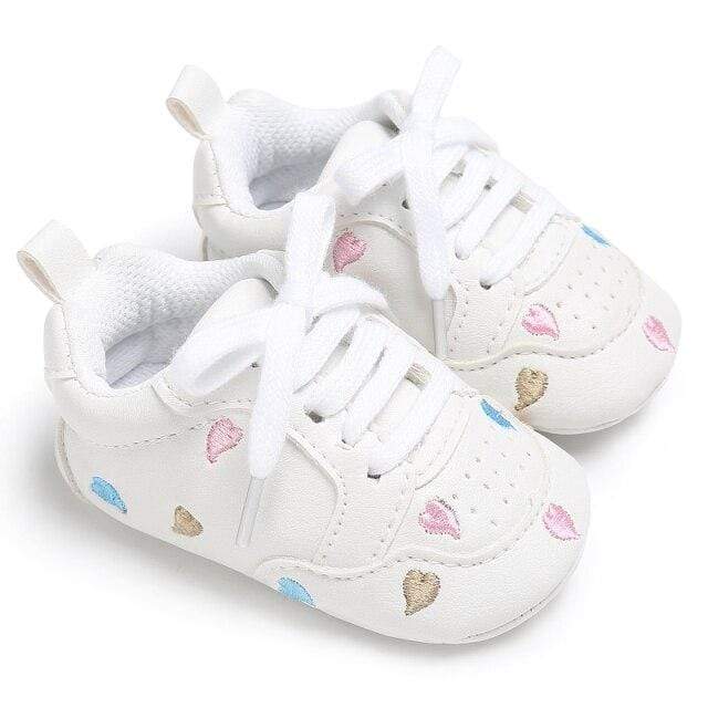 A1-C / 7-12 Months Casual Baby Shoes Infant Baby Girl Crib Shoes Cute Soft Sole Prewalker Sneakers Walking Shoes Toddler First Walker