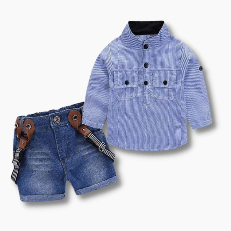 Boy&#39;s Clothing Casual Shirt and Denim Shorts