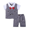 Grey Kids Clothes / 18M / China Check Print Semi Casual Set