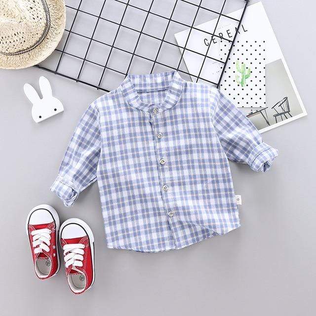 Brown / 18M Plaid Long Sleeve Shirts